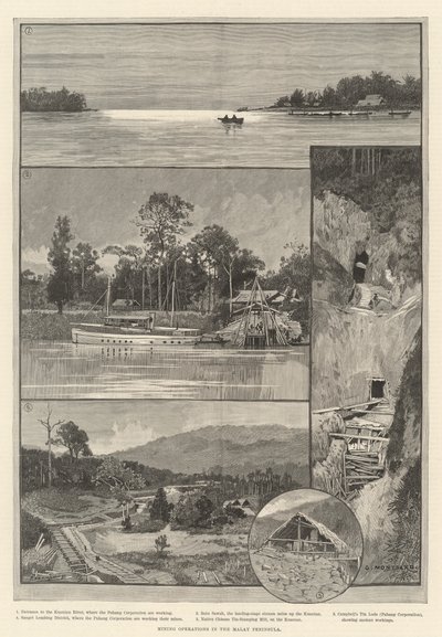 Mining Operations in the Malay Peninsula by Charles Auguste Loye